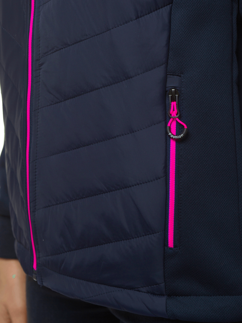 Kurtka damska z kapturem granatowa OZONEE JS/KSW4011