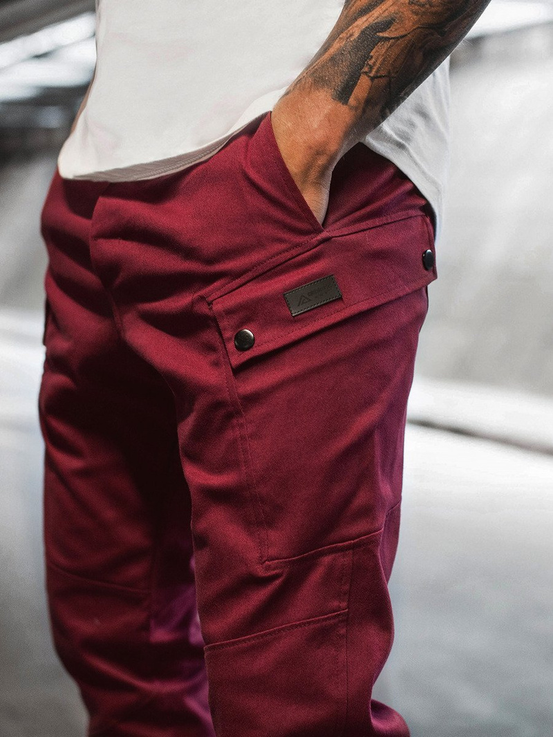 Штани чоловічі джоггери Бордовi OZONEE O/11103