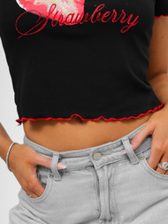 T-shirt damski czarny OZONEE JS/R62639