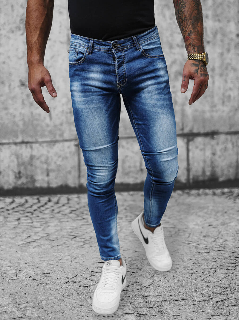 Spodnie jeansowe męskie niebieskie OZONEE NB/MP0019BC