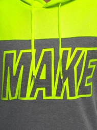 Bluza z kapturem damska zielono-neonowa OZONEE JS/B26024