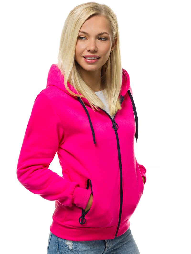 Bluza rozpinana damska różowa OZONEE JS/KSW3010