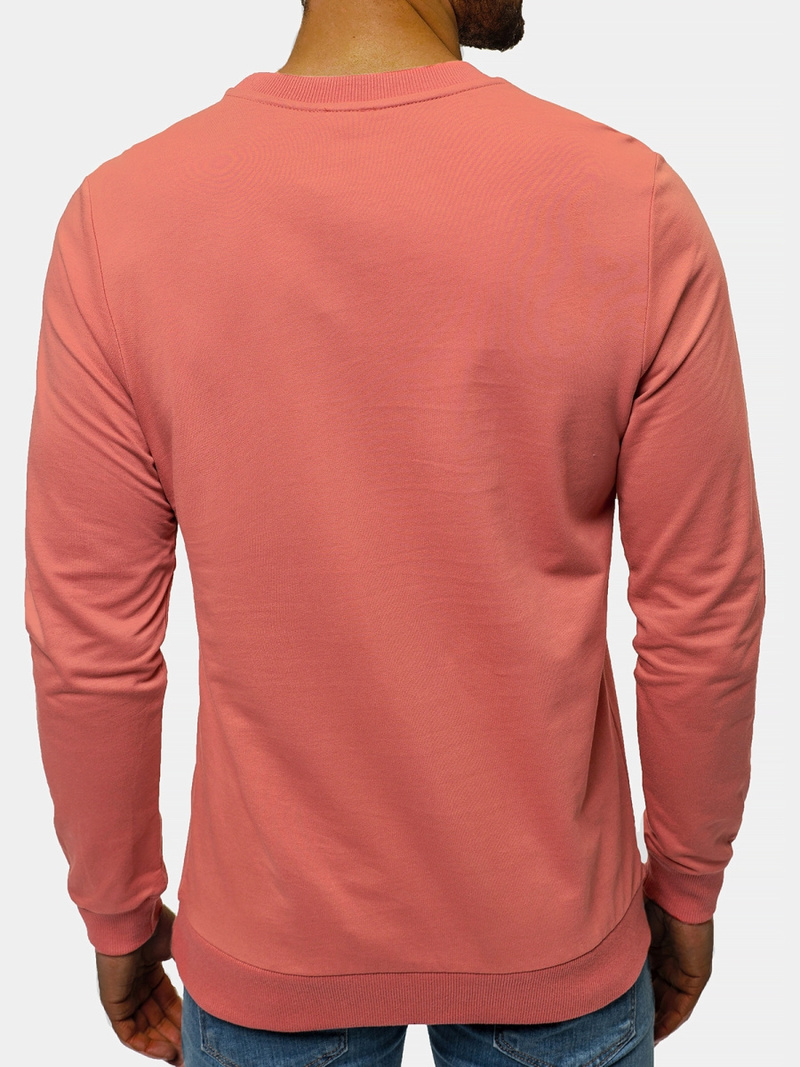 Bluza męska crewneck ciemno-różowa OZONEE B/21402023