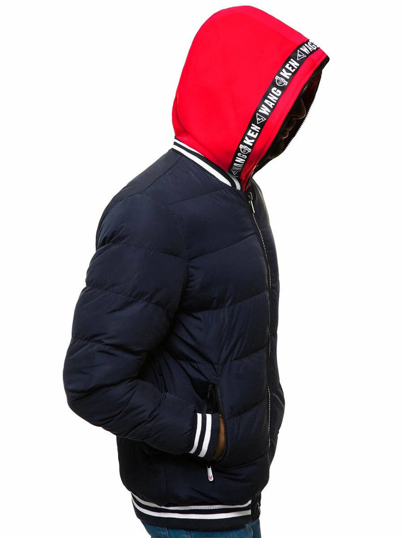 Kurtka zimowa męska pikowana granatowa OZONEE N/6900/2