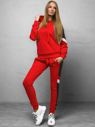 Bluza z kapturem damska czerwona OZONEE JS/JK88118/18