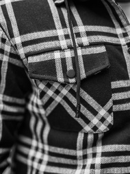 Сорочка чоловіча Чорно-Бiла OZONEE O/3A91/1