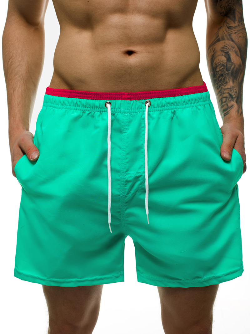 Spodenki kąpielowe męskie miętowe OZONEE ST007-10