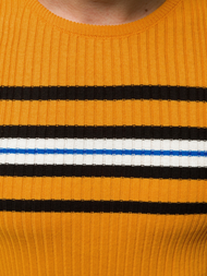 Bluzka z krótkim rękawem męska camelowa OZONEE L/2296Z