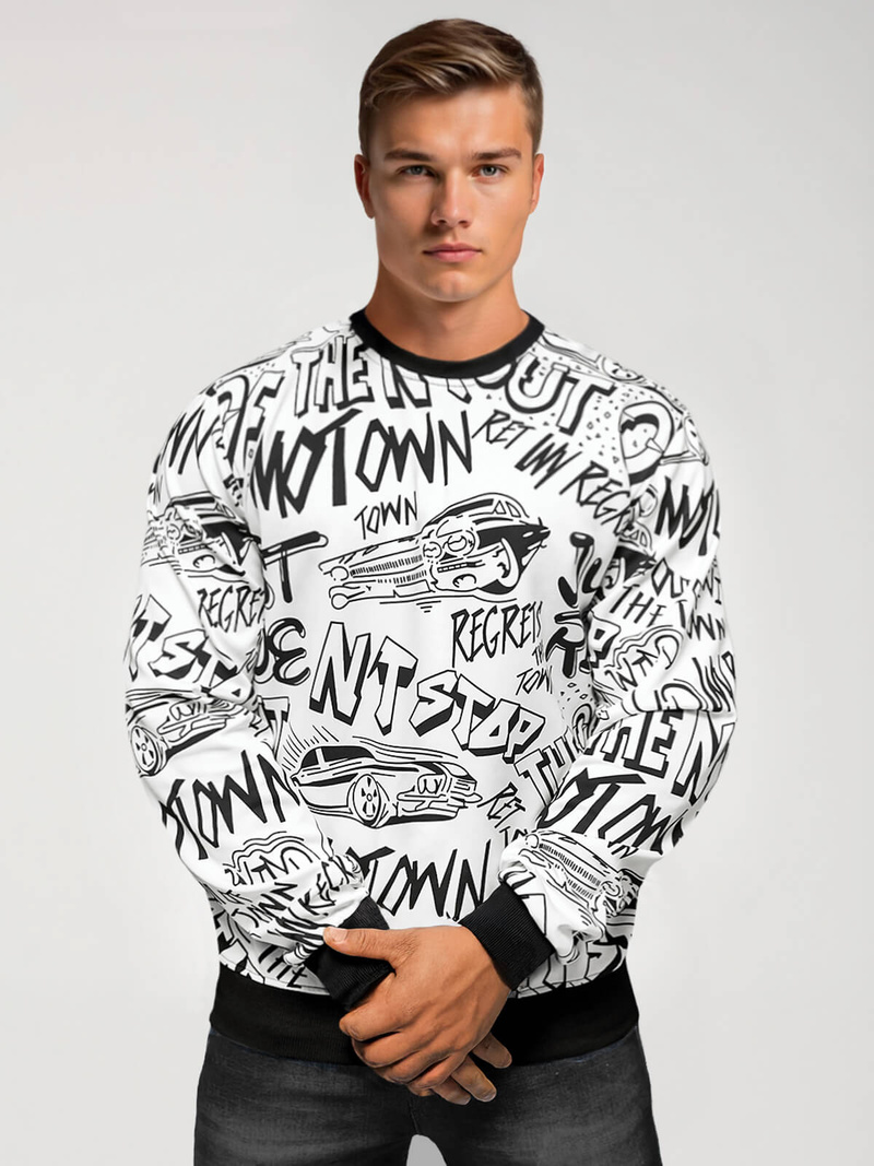 Bluza męska biała OZONEE JS/8B1195/1