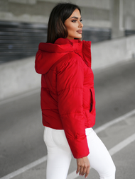 Kurtka zimowa damska pikowana czerwona OZONEE JS/16M9188/270Z