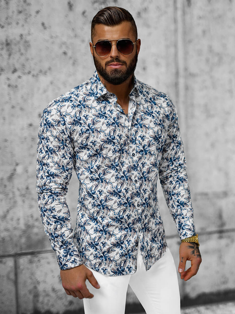 Koszula męska kolorowa OZONEE O/V20