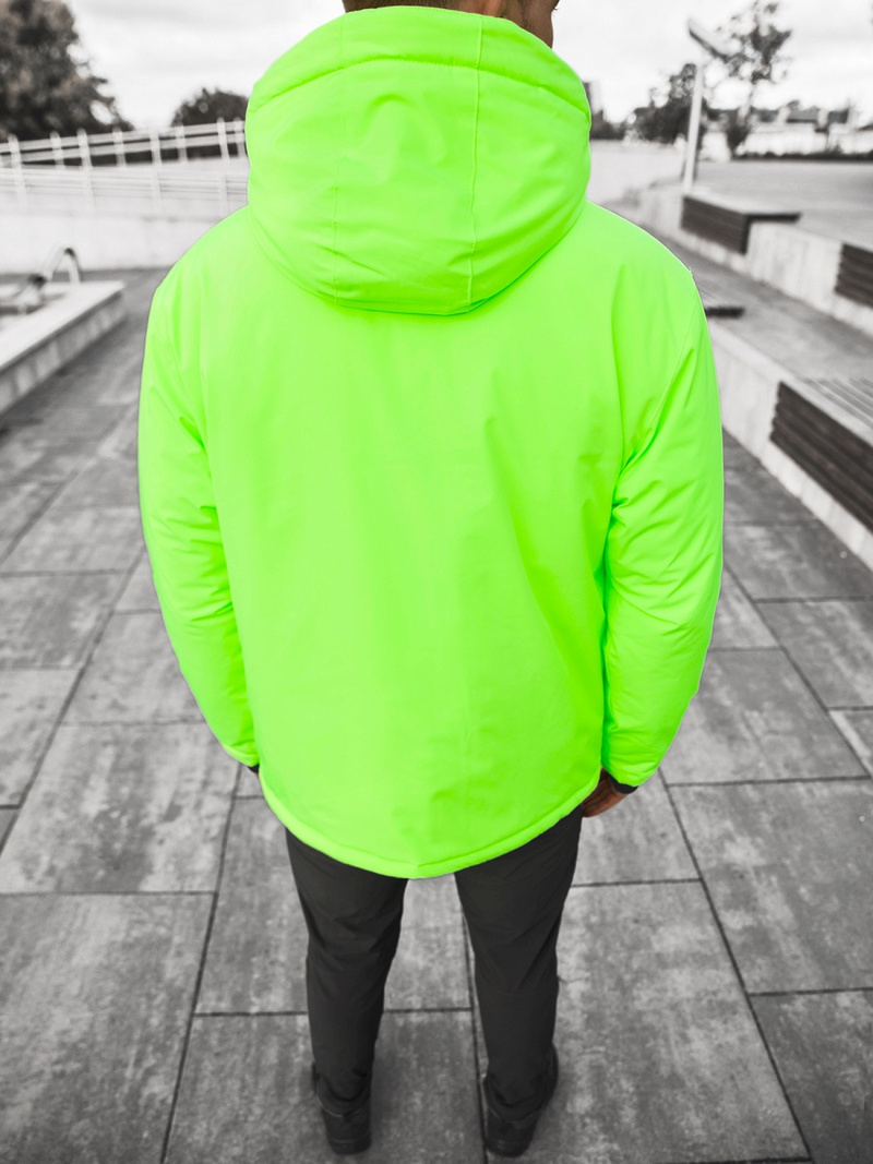 Kurtka zimowa męska zielono-neonowa OZONEE JS/HH011/52Z