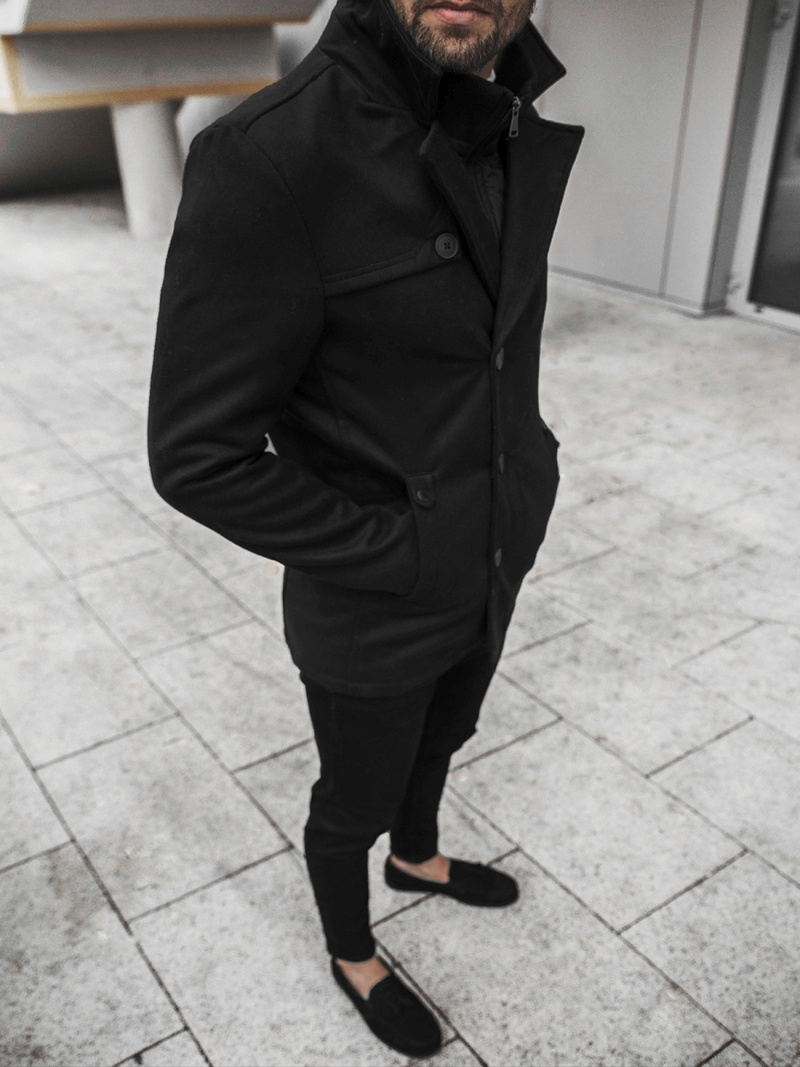 Пальто чоловіче Чорний OZONEE JS/79M3137