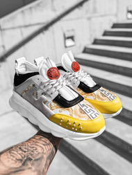 Снікерси білий і жовтий OZONEE G/2020