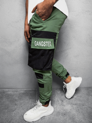 Spodnie męskie chino joggery miętowe OZONEE G/11131