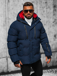 Kurtka zimowa męska pikowana granatowa OZONEE JS/5M771/215