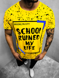 T-Shirt męski żółty OZONEE JS/KS1978Z