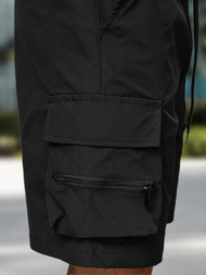 Spodenki męskie cargo z kieszeniami czarne OZONEE JS/27K6538/3