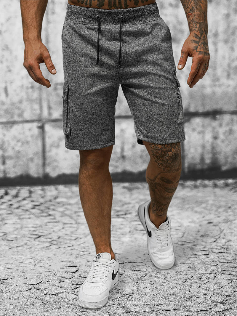 Spodenki dresowe męskie grafitowe OZONEE JS/8K1128/5