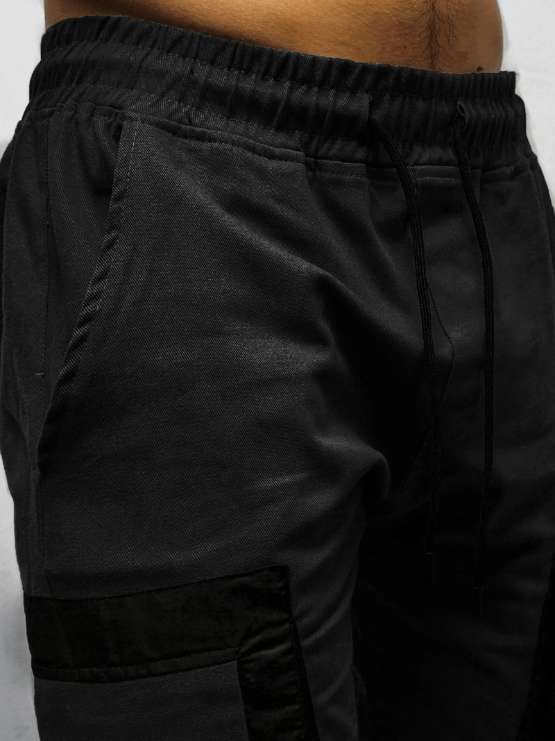 Spodnie męskie chino joggery czarne OZONEE G/11131