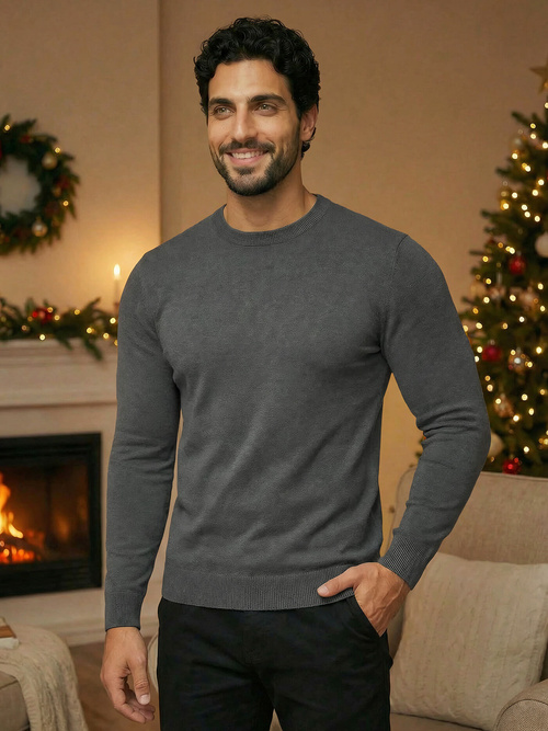 Sweter męski grafitowy OZONEE NB/MMB602/3Z