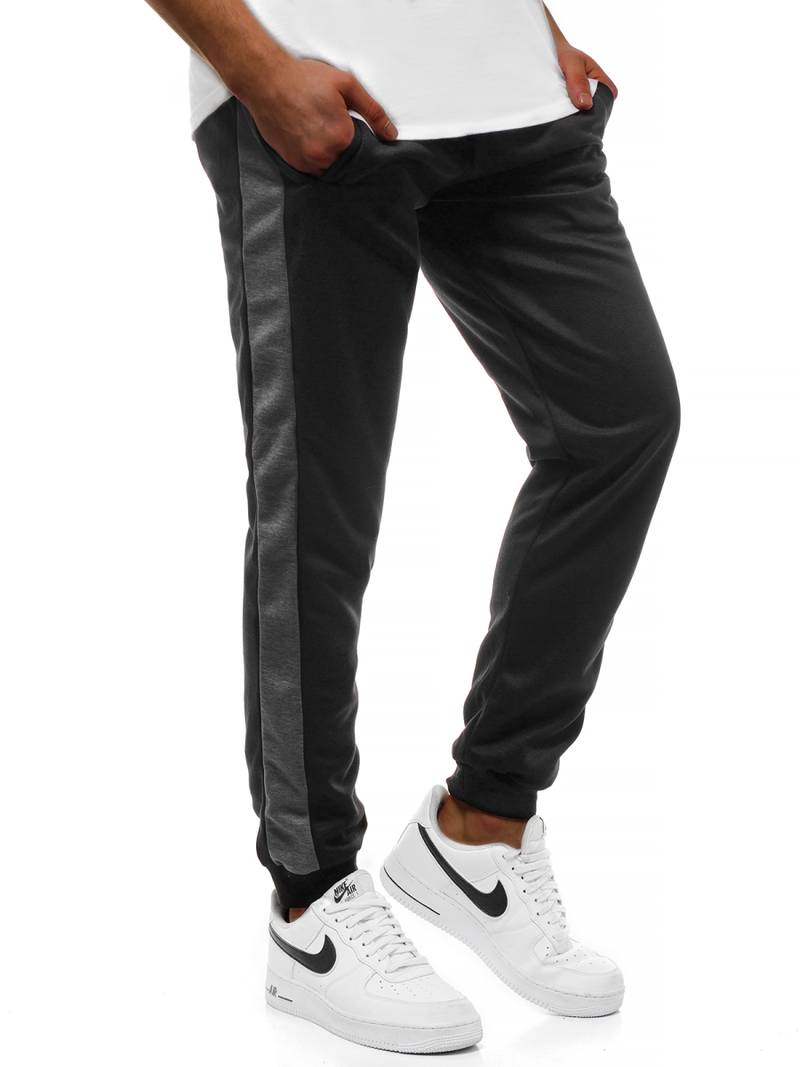 Штани спортивні чоловічі Чорно-Графiтовi OZONEE JS/JZ11003