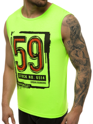 T-Shirt męski bez rękawów zielony OZONEE JS/KS2097