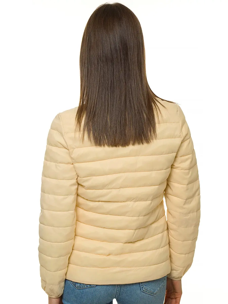 Kurtka przejściowa damska pikowana beżowa OZONEE JS/20311