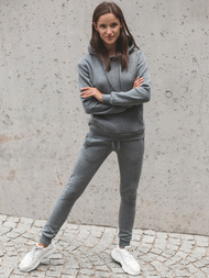 Komplet dresowy dwuczęściowy damski grafitowy OZONEE JS/68C20382/5