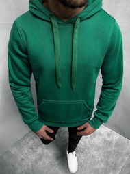 Bluza męska z kapturem kangurka zielona OZONEE JS/Y10110