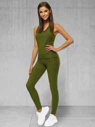 Komplet sportowy dwuczęściowy khaki OZONEE JS/YW88037/7