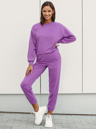 Komplet dresowy dwuczęściowy damski fioletowy OZONEE O/MB2040/21