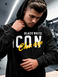 Bluza z kapturem męska czarna OZONEE JS/8B1736/3