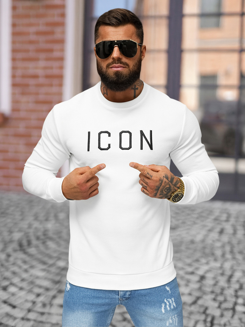 Bluza męska biała OZONEE O/D7394Z