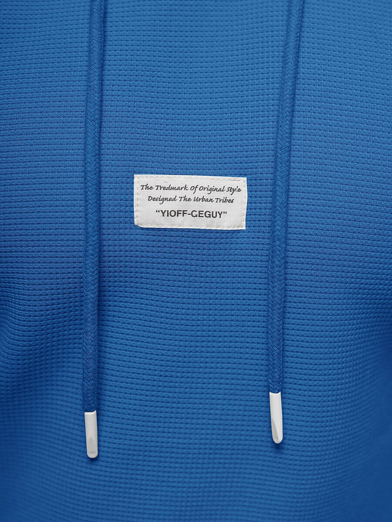 Bluza z kapturem męska niebieska OZONEE O/TB2216