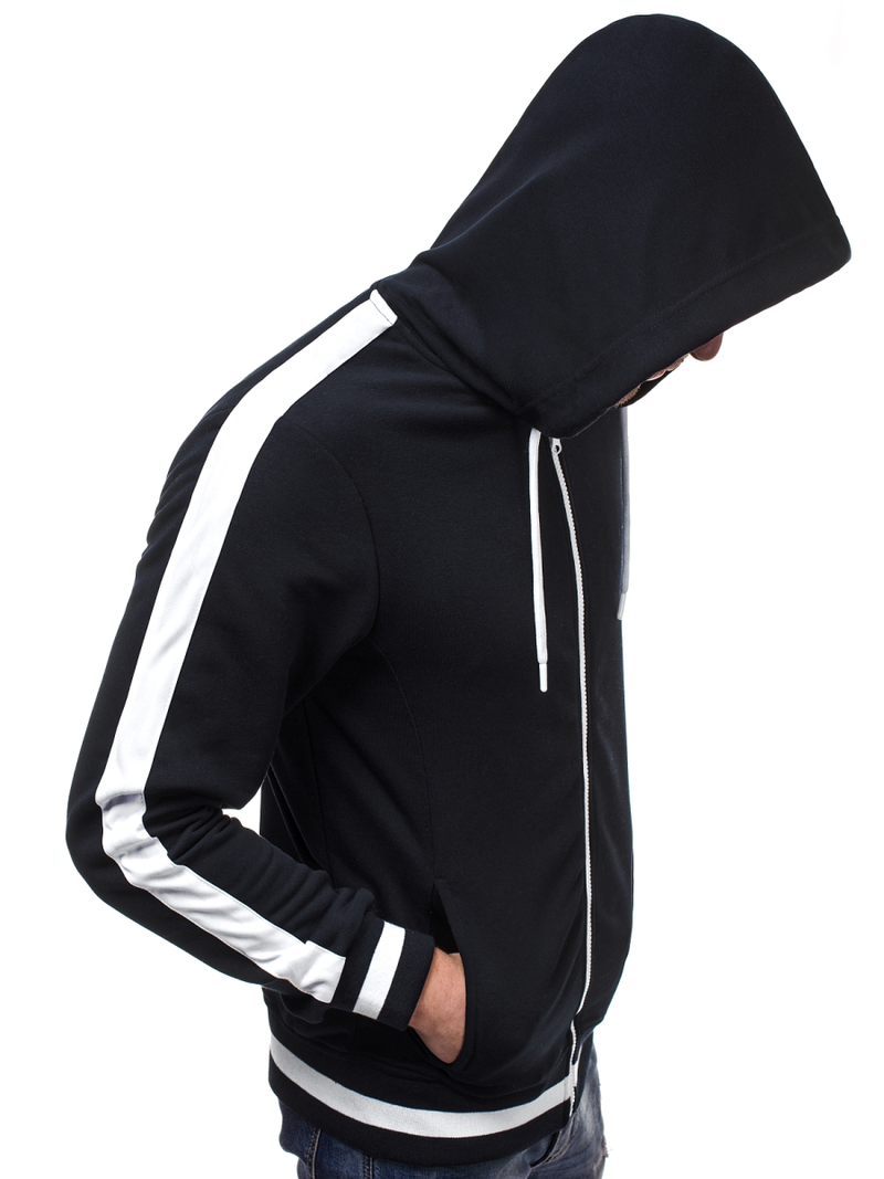 Bluza z kapturem męska granatowa OZONEE A/1009Z