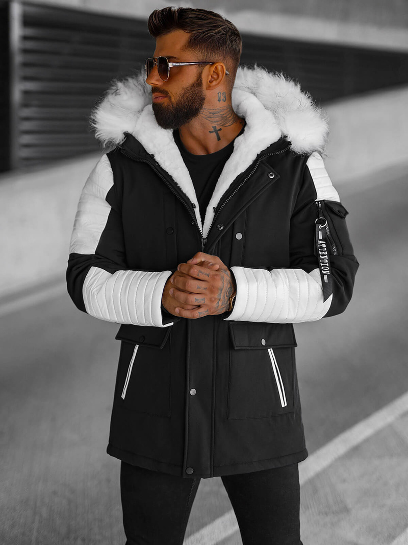 Куртка зимова чоловіча Чорно-Бiла OZONEE O/5832Z