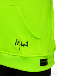 Bluza z kapturem męska zielona-neon OZONEE MACH/3105Z