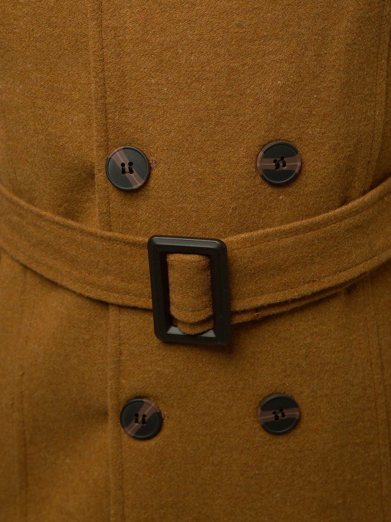 Płaszcz męski z pagonami camelowy OZONEE O/5627