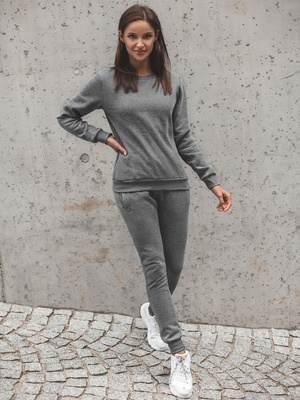 Komplet dresowy dwuczęściowy damski grafitowy OZONEE JS/68C20383/5