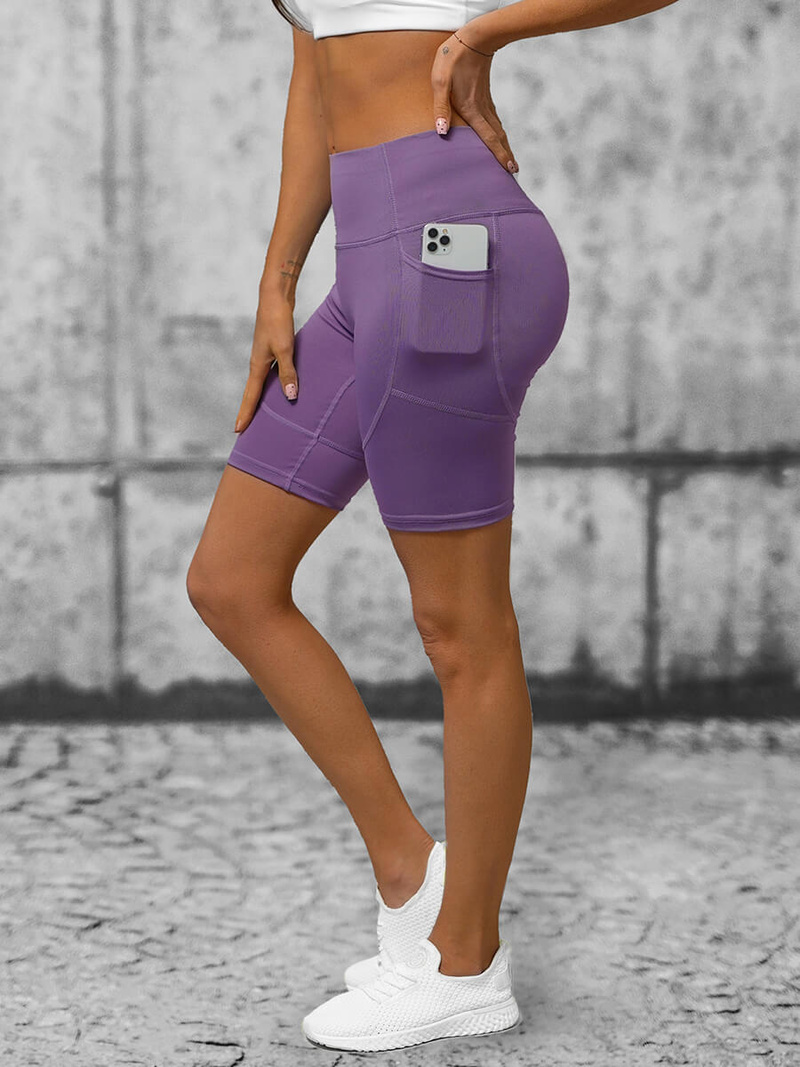 Legginsy krótkie damskie kolarki fioletowe OZONEE O/YY9251A