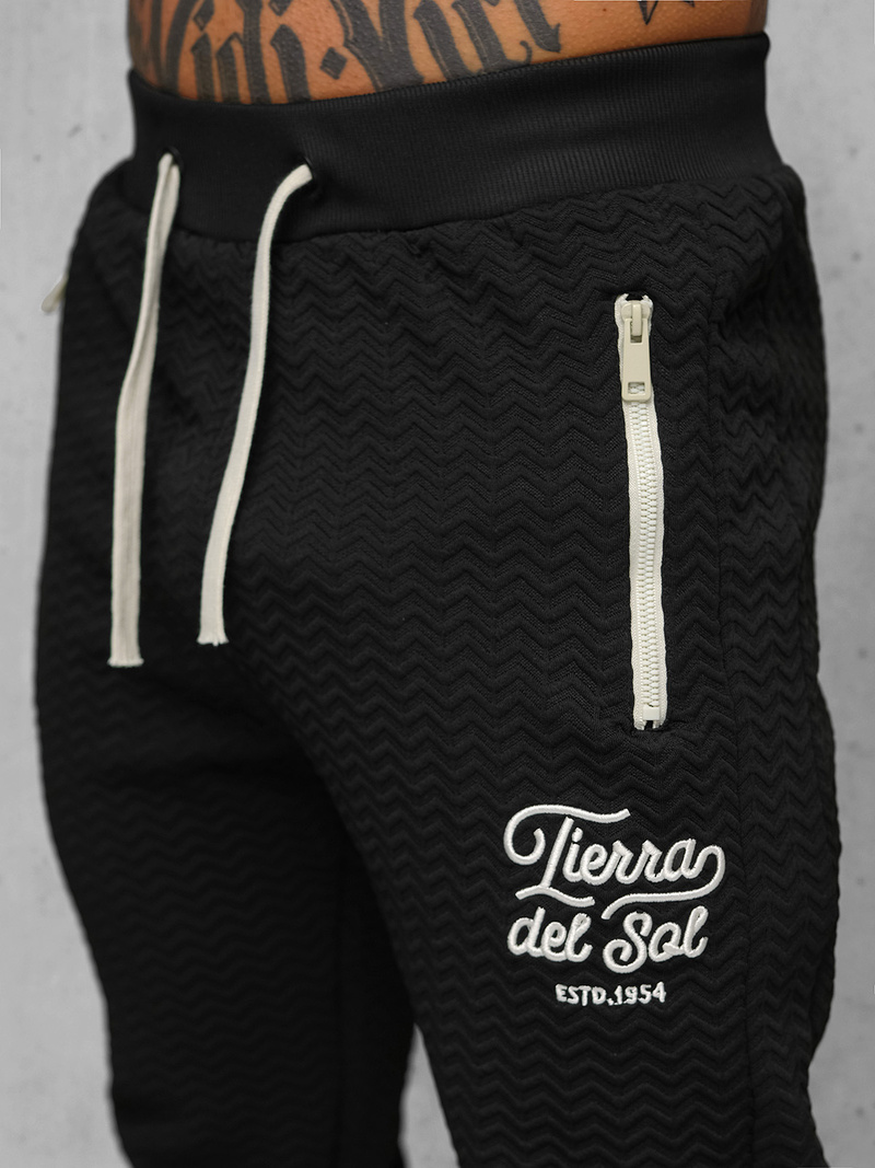 Komplet dresowy męski czarny OZONEE O/FF5032AB