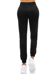 Spodnie dresowe damskie czarno-żółte OZONEE O/82286