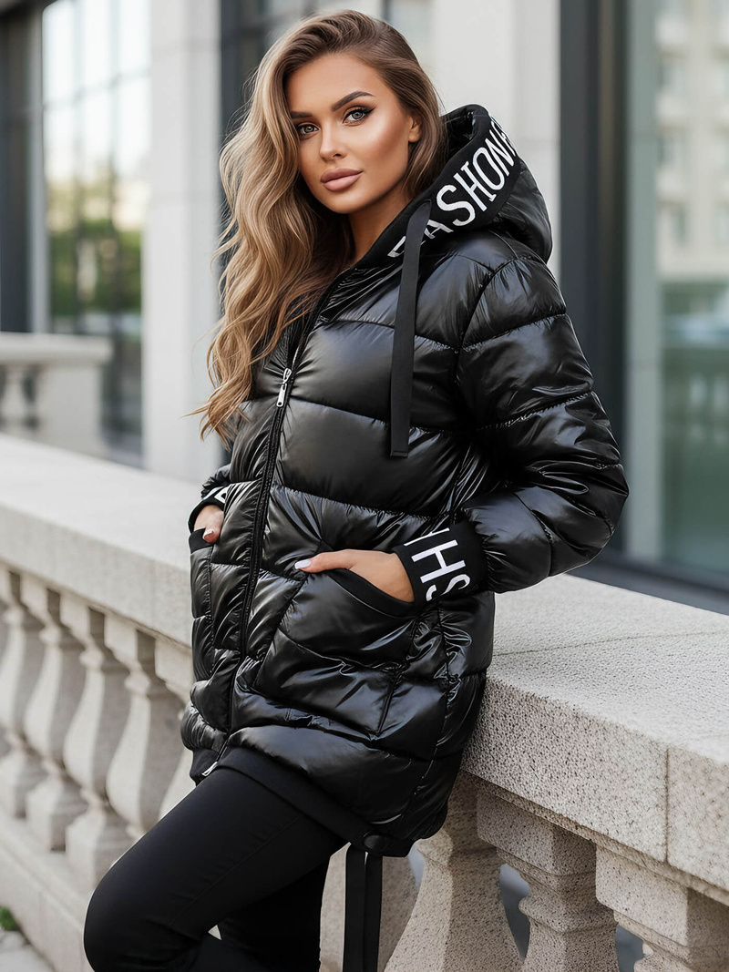 Куртка жіноча чорна OZONEE JS/5M3188/392Z