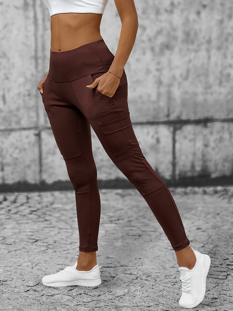 Legginsy damskie brązowe OZONEE O/YY9259