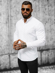 Koszula męska ze stójką biała OZONEE O/V22