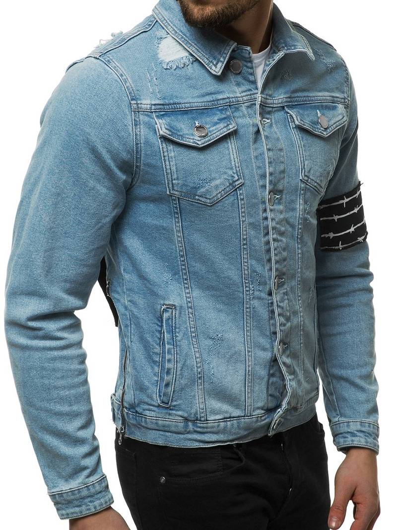 Куртка чоловіча джинсова Синя OZONEE G/602