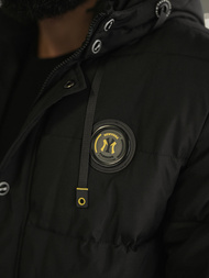 Kurtka zimowa męska pikowana czarna OZONEE JS/57M7503/392Z