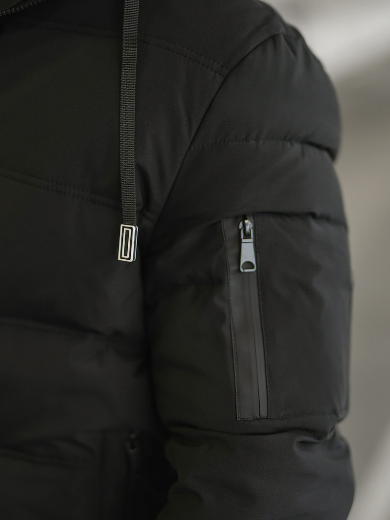 Kurtka męska pikowana czarna OZONEE JS/31M5003Z