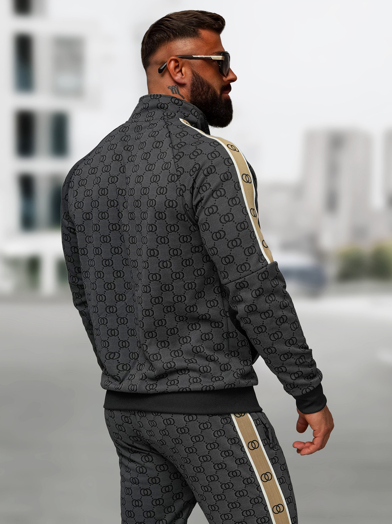 Komplet dresowy męski czarny OZONEE O/FF5110AB